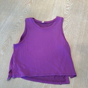 Lululemon Athletica Purple Ribbed Sleeveless Tank Top